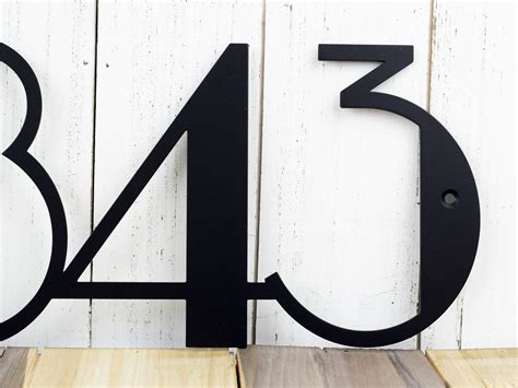 house number black metal|exterior house numbers black.